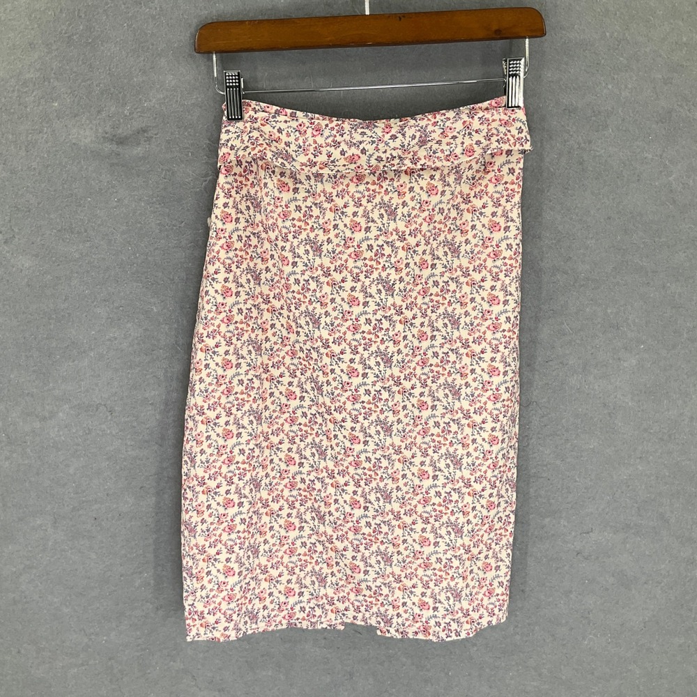 Antonio Melani Dainty Floral Cotton Skirt Size 4 Tie Waist Feminine Cottage